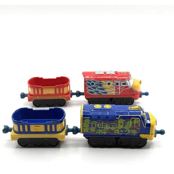 Chuggington 2013 Diecast Trains Lot of 4 Parrot Wilson & Brewster With Tenders - Picture 4 of 5